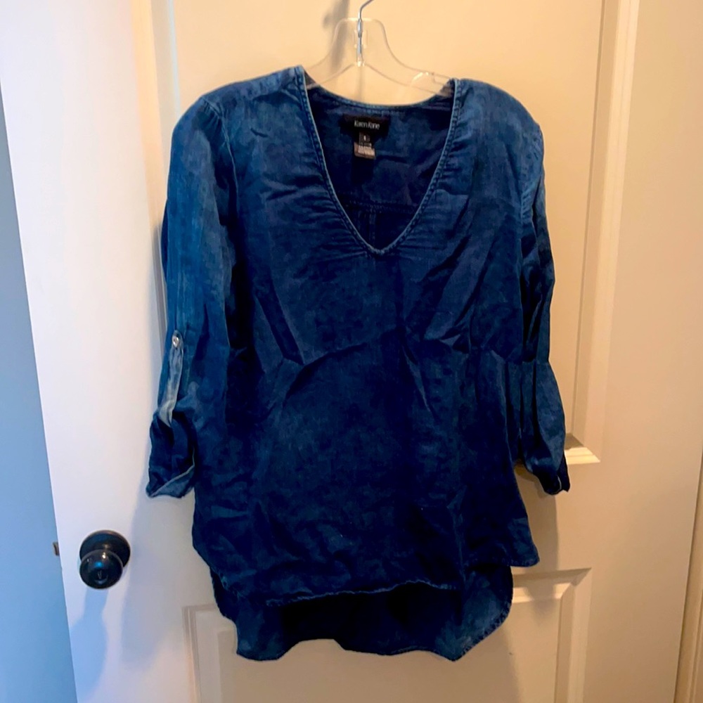 Long denim shirt size small